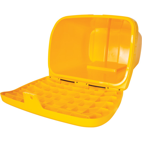 Salt & Sand Storage Bins, With Hasp, 21" x 27" x 26", 4.24 cu. ft., Yellow NRZ Safety Inc.