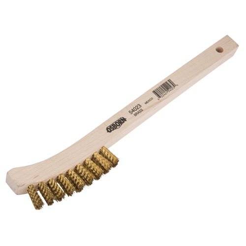 Petites brosses de nettoyage, Laiton, 2 x 9 rangs de fils, Longueur 8-5/8 NRZ Safety Inc.
