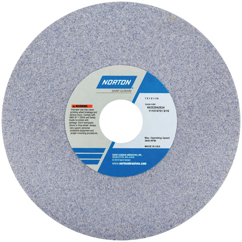 Tool Room Wheel, Type 01, Aluminum Oxide, 7" x 1" NRZ Safety Inc.