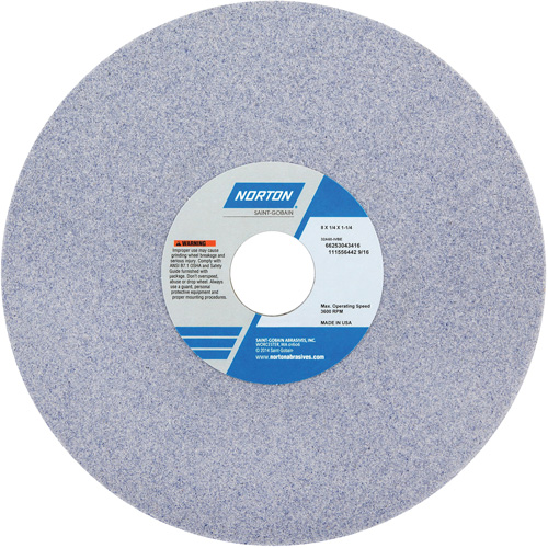 Tool Room Wheel, Type 01, Aluminum Oxide, 8" x 1/4" NRZ Safety Inc.