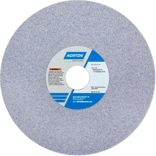Tool Room Wheel, Type 01, Aluminum Oxide, 8" x 1/4" NRZ Safety Inc.
