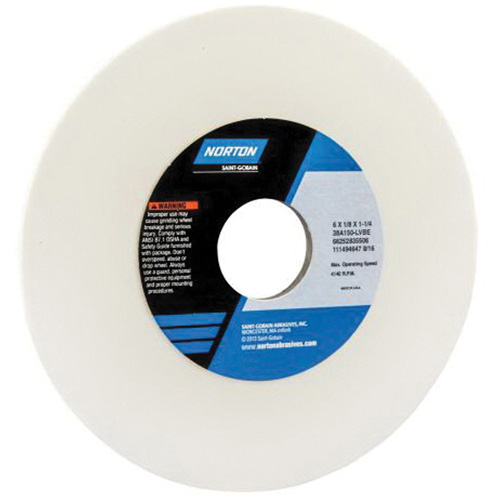 Tool Room Wheel, Type 01, Aluminum Oxide, 8" x 1/2" NRZ Safety Inc.