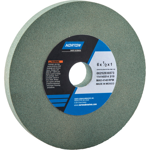Meules pour rectifieuses d'&eacute;tabli - Meules Gemini, 6" x 1/2", Arbre de 1" NRZ Safety Inc.
