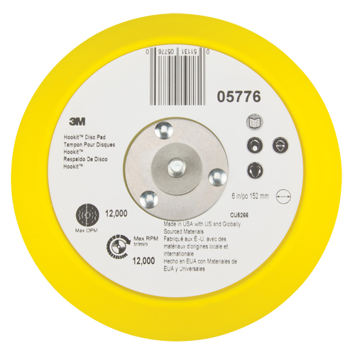 Hookit Disc Pad, 6" Dia. NRZ Safety Inc.