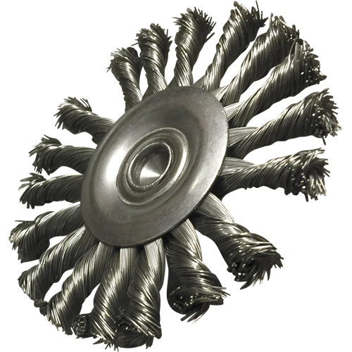 Brosses mont&eacute;es &agrave; fils nou&eacute;s circulaires, 3-1/2" dia., dia. Des fils 0,014", Tige 1/4" NRZ Safety Inc.