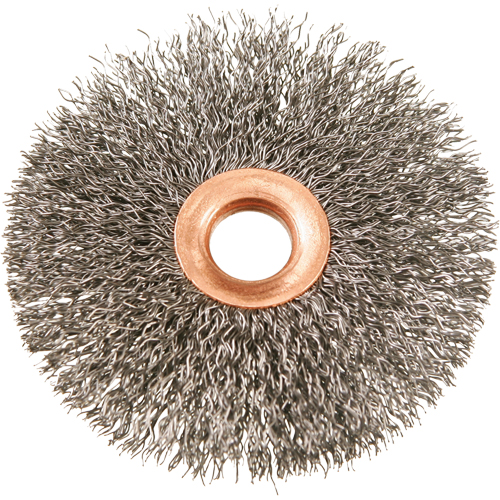 3" Copper Centre Crimped Wire Wheels, 3" Dia., 0.012" Fill, 1/2" Arbor NRZ Safety Inc.