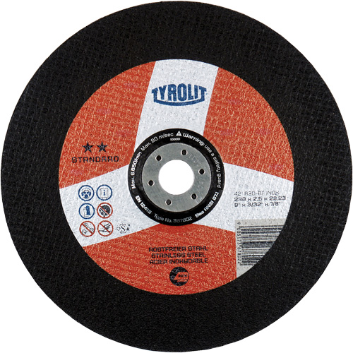 Premium INOX Cutting Disc, 6" x 5/64", 7/8" Arbor, Type 27, Aluminum Oxide, 10200 RPM NRZ Safety Inc.