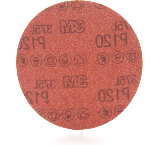 3M 375L Sanding Disc - 5", 5" Dia., P120 Grit, Aluminum Oxide NRZ Safety Inc.