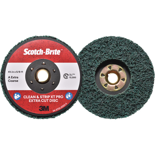 Scotch-Brite Clean & Strip XT Pro Extra Cut Disc, 4-1/2" Dia., Extra Coarse Grit, Aluminum Oxide NRZ Safety Inc.
