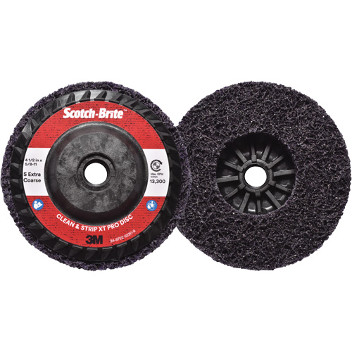 Disque  Clean and Strip  XT Pro Scotch-Brite, 4-1/2" dia., Grain Extra grossier, Carbure de silicium NRZ Safety Inc.