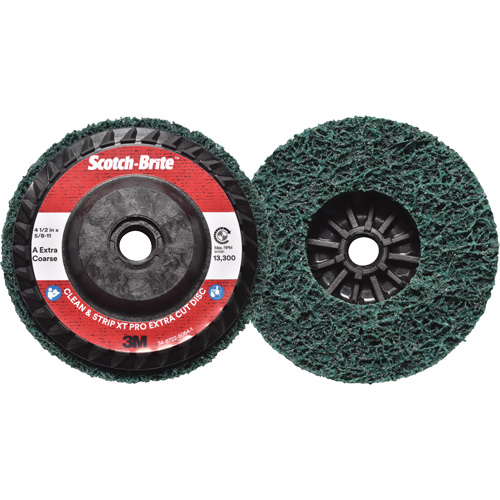 Disque extra coupe  Clean and Strip  XT Pro Scotch-Brite, 4-1/2" dia., Grain Extra grossier, Oxyde d'aluminium NRZ Safety Inc.