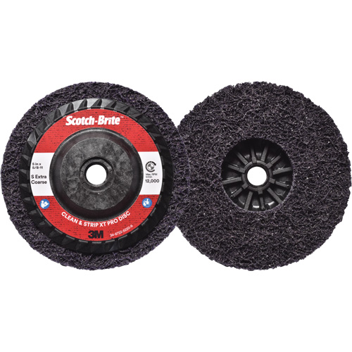 Disque  Clean and Strip  XT Pro Scotch-Brite, 5" dia., Grain Extra grossier, Carbure de silicium NRZ Safety Inc.