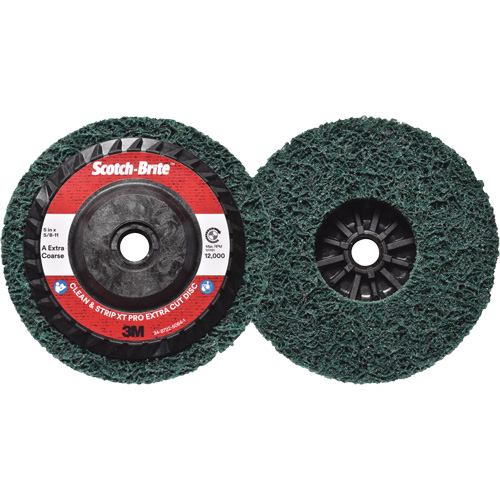 Scotch-Brite Clean & Strip XT Pro Extra Cut Disc, 5" Dia., Extra Coarse Grit, Aluminum Oxide NRZ Safety Inc.