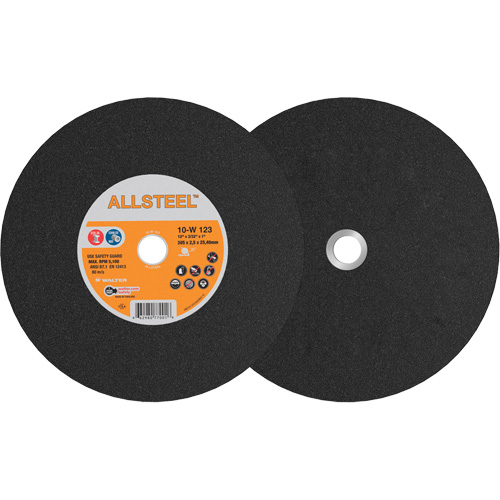 AllSteel Chopsaw Wheel, 12" x 7/64", 1" Arbor, Type 1, Aluminum Oxide, 5100 RPM NRZ Safety Inc.
