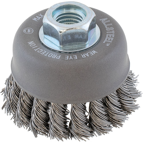 AllSteel Wire Brush, 3" Dia. x 5/8"-11 Arbor NRZ Safety Inc.