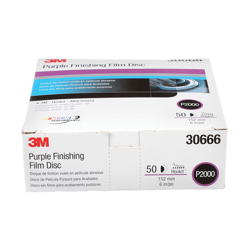Disque de finition en pellicule Hookit, dia 6", Grain P2000, Oxyde d'aluminium, Ruban NRZ Safety Inc.