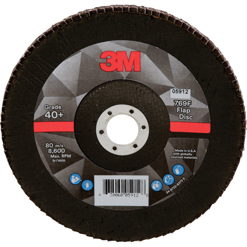 Disque &agrave; lamelles &agrave; changement rapide 769F, 7" x 7/8", Type 29, Grain 120+, Oxyde d'aluminium/C&eacute;ramique NRZ Safety Inc.