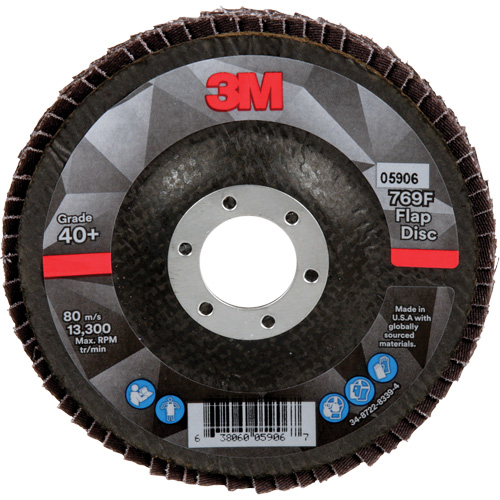 Disque &agrave; lamelles &agrave; changement rapide 769F, 4-1/2" x 7/8", Type 29, Grain 40+, C&eacute;ramique NRZ Safety Inc.