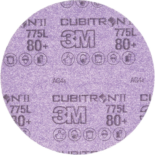 Disque en pellicule 775L Hookit Cubitron II, dia 5", Grain 80+, C&eacute;ramique, 3 mils NRZ Safety Inc.