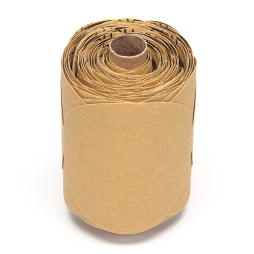 Stikit Gold Paper Disc Roll, 5" Dia., P220 Grit, Aluminum Oxide NRZ Safety Inc.