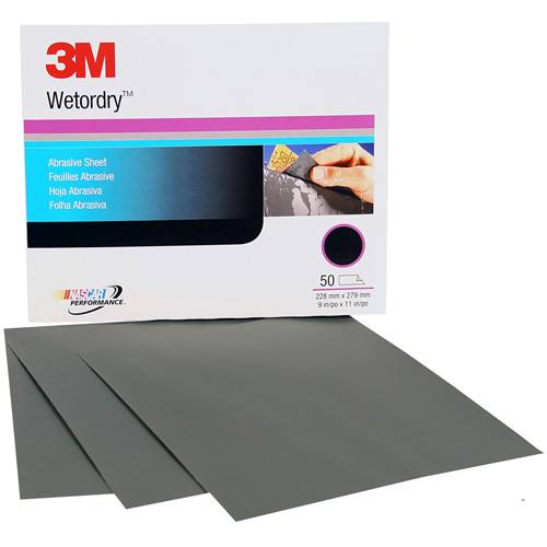 Wetordry Abrasive Sheet, 9" x 11", P220 Grit, Aluminum Oxide NRZ Safety Inc.