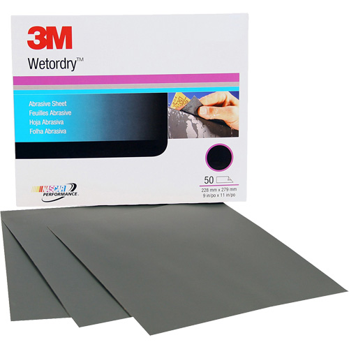 Wetordry Abrasive Sheet, 9" x 11", P500 Grit, Aluminum Oxide NRZ Safety Inc.