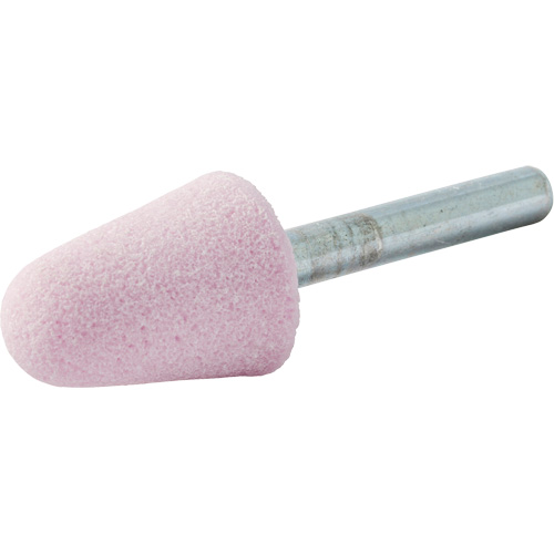 Vitrified Bond Mounted Point, A5, Aluminum Oxide, 3/4" Dia., 1-1/8" L, 80 Grit NRZ Safety Inc.