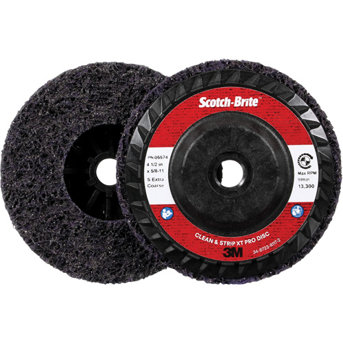 Scotch-Brite Clean and Strip XT Pro Disc XO-DC, 4-1/2" Dia., Extra Coarse Grit, Silicon Carbide NRZ Safety Inc.