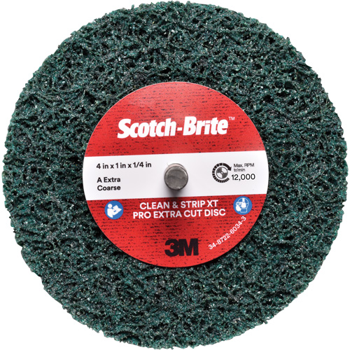 Scotch-Brite Clean and Strip XT Pro Extra Cut Disc XC-DC, 4" Dia., Extra Coarse Grit, Aluminum Oxide NRZ Safety Inc.
