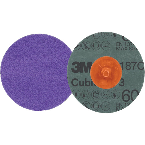 Cubitron 3 Roloc Fibre Disc, 2" Dia., 60+ Grit, Ceramic NRZ Safety Inc.