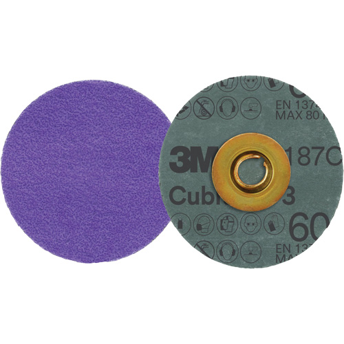 Cubitron 3 Roloc Fibre Disc, 3" Dia., 60+ Grit, Ceramic NRZ Safety Inc.