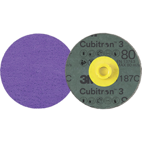 Cubitron 3 Roloc Fibre Disc, 4" Dia., 80+ Grit, Ceramic NRZ Safety Inc.