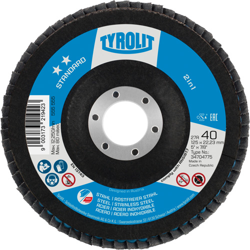 Disque &agrave; lamelles 2-en-1, 5" x Type 27A, Grain 60 NRZ Safety Inc.