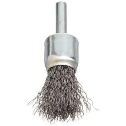 Stem Mounted Crimped Wire Brush, 3/4", 0.006" Fill, 1/4" Shank NRZ Safety Inc.