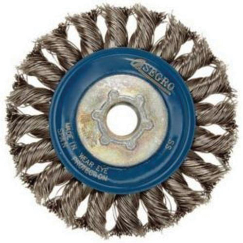 Roue compl&egrave;te de c&acirc;ble de torsion, Dia. 5", Fils 0,02", Arbre 5/8"-11, Acier inoxydable NRZ Safety Inc.