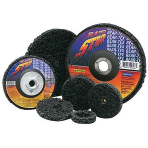 Bear-Tex&reg; Rapid Strip Non-Woven Depressed Center Disc, 4-1/2" Dia., Extra Coarse Grit, Silicon Carbide NRZ Safety Inc.