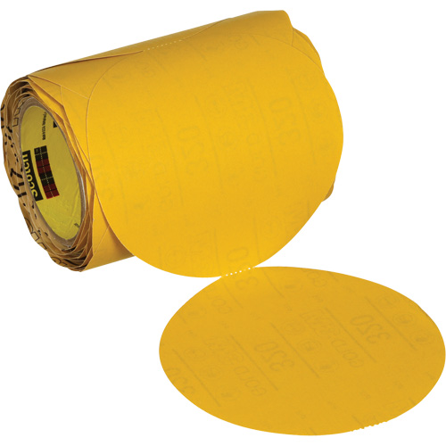 Disque abrasif dor&eacute; en rouleau Stikit 09317, 6" dia., Grain 320, Oxyde d'aluminium NRZ Safety Inc.