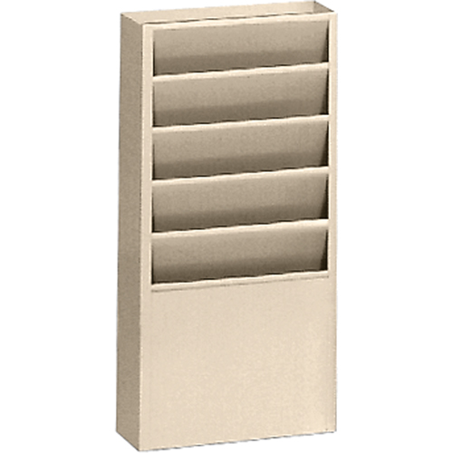 Literature Storage Racks, Stationary, 5 Slots, Steel, 9-3/4" W x 4-1/8" D x 21" H NRZ Safety Inc.
