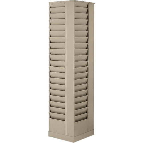 Literature Storage Racks, Rotating, 23 Slots, Steel, 14-1/8" W x 14-1/8" D x 66" H NRZ Safety Inc.