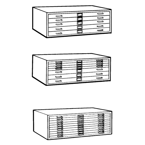 Steel Plan Files, 5 Drawers, 40-3/8" W x 29-3/8" D x 16-1/2" H NRZ Safety Inc.