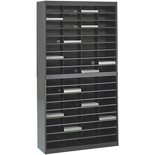 Casiers pour documentation &agrave; service intensif, Stationnaire, 72 fentes, Acier, 37-1/2" la x 12-3/4" p x 71" h NRZ Safety Inc.