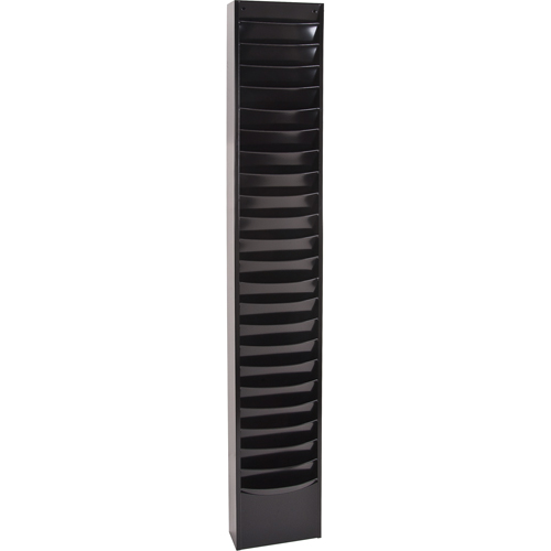 Literature Storage Racks, Stationary, 23 Slots, Steel, 9-3/4" W x 4-1/8" D x 65-1/2" H NRZ Safety Inc.