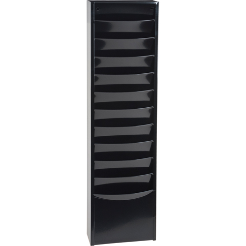 Literature Storage Racks, Stationary, 11 Slots, Steel, 9-3/4" W x 4-1/8" D x 36" H NRZ Safety Inc.
