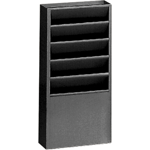 Literature Storage Racks, Stationary, 5 Slots, Steel, 9-3/4" W x 4-1/8" D x 21" H NRZ Safety Inc.