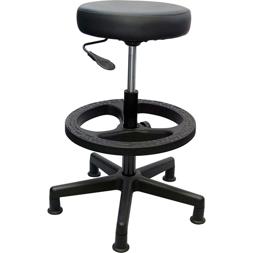 Tabouret de travail de s&eacute;rie 900, Stationnaire, Ajustable, , Vinyle Si&egrave;ge, Noir NRZ Safety Inc.