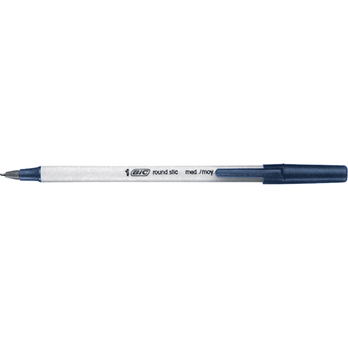 Bic&reg; Round Stic Ball Point Pen, Blue, 1 mm NRZ Safety Inc.