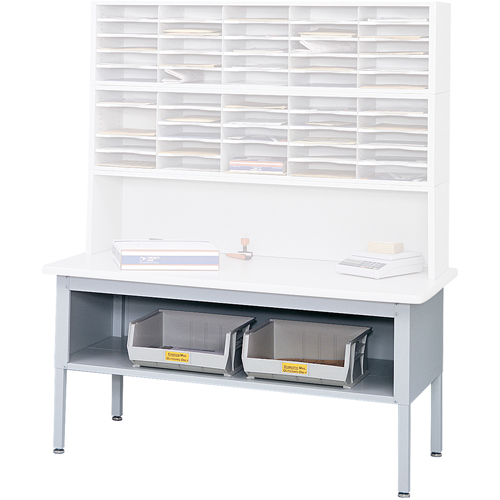 Mobilier E-Z Sort pour la salle du courrier- Tables de tri avec tablette-Dessus de table, 60" la x 28" p x 36" h, Stratifi&eacute; NRZ Safety Inc.