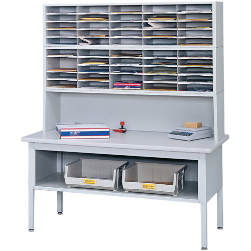 Mobilier E-Z Sort pour la salle du courrier- Tables de tri avec tablette-Dessus de table, 60" la x 28" p x 36" h, Stratifi&eacute; NRZ Safety Inc.