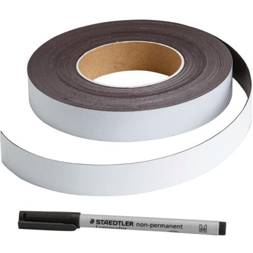 Write-On Magnetic Label, Magnetic, 600" L x 1" W NRZ Safety Inc.