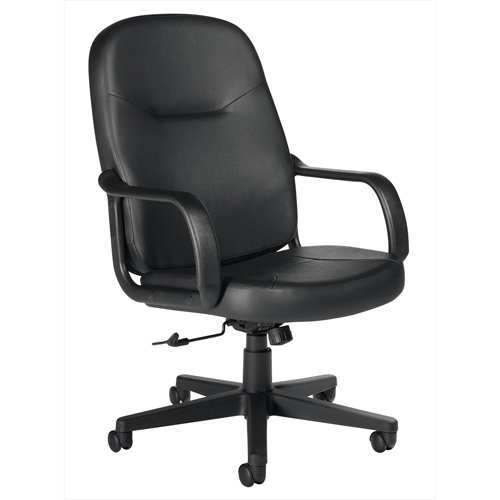 Fauteuil de bureau, Cuir, Noir NRZ Safety Inc.